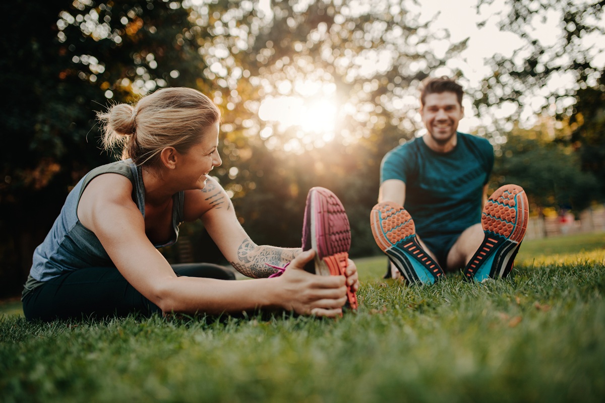 Aultes pause dehors activité physique