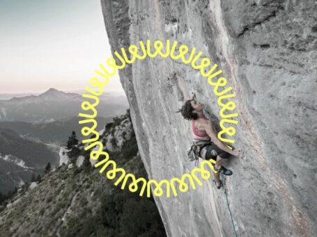 Femme escalade la lancee