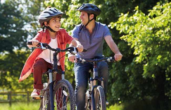 Vifa papa en vélo